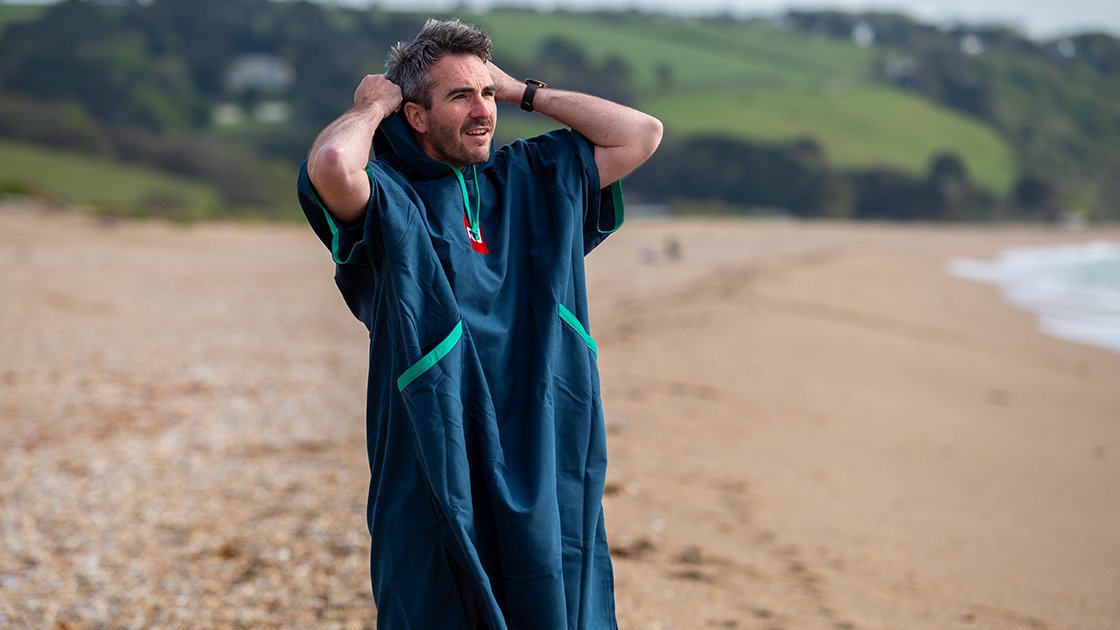 Men's Quick Dry Microfibre Changing Robe - Navy